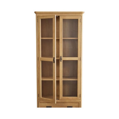 Ashton Solid Oak Glazed Display Cabinet