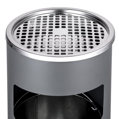 Ashtray with Bin - Outdoor bin - anthracite