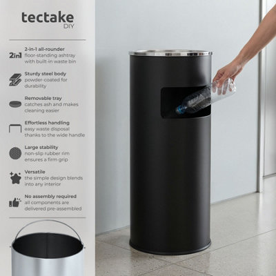 cigarette bin b&q Ashtray with Bin - Outdoor bin