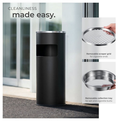 b&q cigarette bin Ashtray with Bin - Outdoor bin