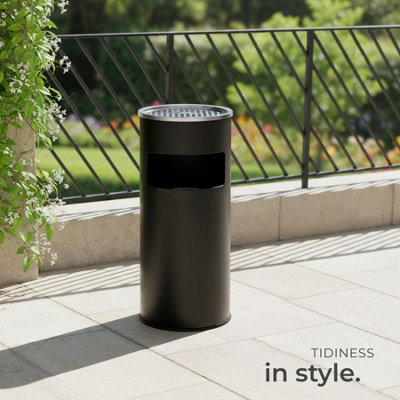 Ashtray with Bin - Outdoor bin