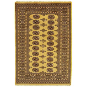 Asiatic Bokhara Gold Traditional Wool Rug-180cm X 270cm
