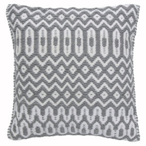 Asiatic Halsey Grey Geometric Cushion-45cm X 45cm