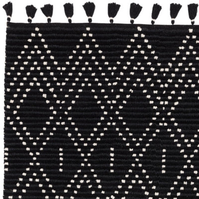 Asiatic Nepal Black Cream Diamond Rug-200cm X 290cm