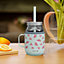 Asobu Moonshine Mason Jar 475ml with Stainless Steel Insulated Sleeve & Handle Teal