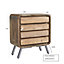 Aspen 4 Drawer Wide Chest - Metal/Wood - L38 x W70 x H70 cm