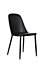 Aspen duo chairs (PAIR) with black plastic seat with black metal legs