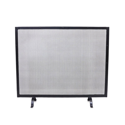Aspen Fireguard Contemporary Iron Silver Mesh Black Boarder Matte Finish - 3