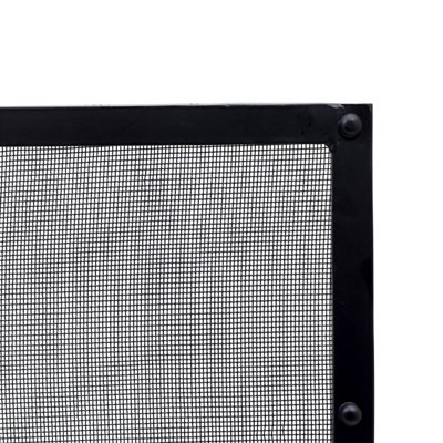 Aspen Fireguard Contemporary Iron Silver Mesh Black Boarder Matte Finish - 6