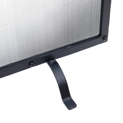Aspen Fireguard Contemporary Iron Silver Mesh Black Boarder Matte Finish - 7