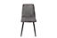 Aspen straight stitch grey dining chairs, black tapered legs (PAIR)