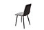 Aspen straight stitch grey dining chairs, black tapered legs (PAIR)