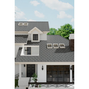 Asphalt Roof Sheet Bitumen Shed Roof Tiles Black 14Pcs 2m²
