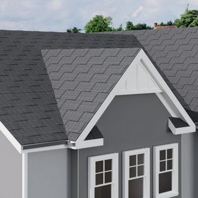Asphalt Roof Sheet Bitumen Shed Roof Tiles Black 14Pcs 2m²