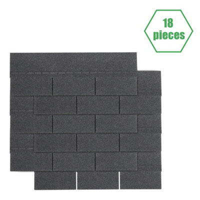 Asphalt Roof Shingle, Bitumen Roofing Shingles 2.6 m² Shed Roof Tiles,Rectangular,Cloud lime,18pcs Price Comparisons | Compare The Build