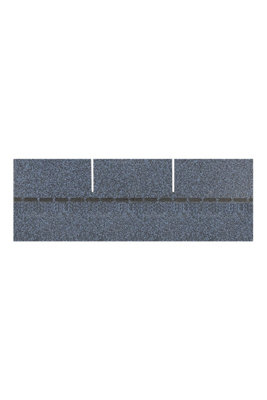 Asphalt Roof Shingle,Bitumen Roofing Tiles on Eaves,2.6 m² Shed Roof Tiles,Rectangular,Ocean Blue,18 Pcs