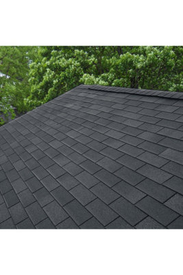 Asphalt Roof Shingle Garden Bitumen Roofing Shingles 2.6 m² Shed Roof Tiles,Rectangular,Ink Gray,18 Pcs Price Comparisons | Compare The Build