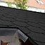 Asphalt Roof Shingle Garden Bitumen Roofing Shingles 2.61sqm Self Adhesive Shed Felt Roof Tiles,Semicircle,Black,18pcs