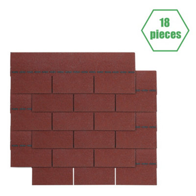Asphalt Roof Shingle Garden Bitumen Roofing Shingles 2.6m² Shed Roof ...