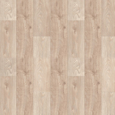 Aspin 891 Beige Wood Effect Anti-Slip Vinyl Flooring For Kitchen, Bathroom, Living Room, 2.8mm Thick-2m(6'6") X 2m(6'6")-4m²