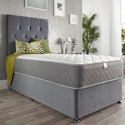 Grey castle memory store foam mattress