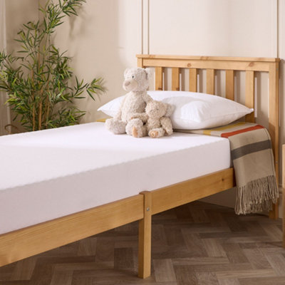 Aspire Atlantic Natural Wood Bed Frame, size Single