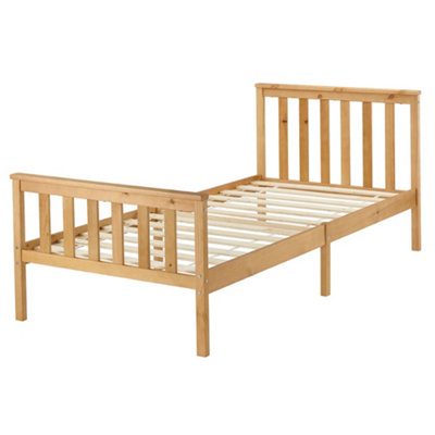 Aspire Atlantic Natural Wood Bed Frame, size Single