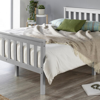 Aspire Atlantic Wood Bed Frame in Grey, size King