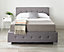Aspire End Lift Ottoman Storage Bed Double, Grey Linen