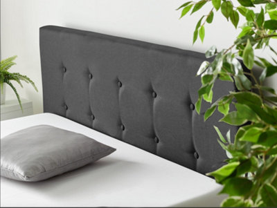 Aspire End Lift Ottoman Storage Bed Small Double, Black Linen
