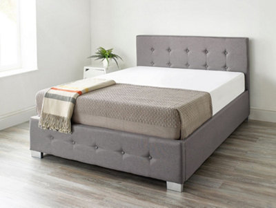 Aspire End Lift Up Linen Ottoman Bed - Grey