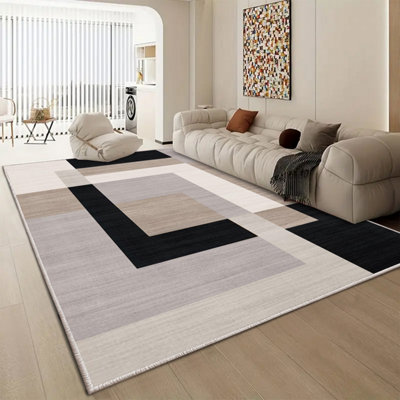 Aspire Homeware Luxury Large Rug, Non-Slip Plush Living Room Bedroom ...