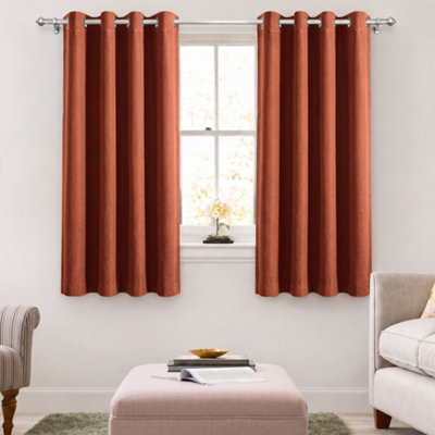 Aspire Homeware Rust Linen 100% Blackout Curtain Thermal Insulated ...