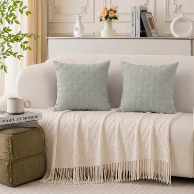 Aspire Homeware Silver Velvet Cushion Indoor Living Room Sofa Cushions ...