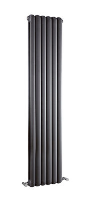 Aspire Vertical Double Panel Radiator - 1500mm x 383mm - 3105 BTU - Anthracite - Balterley
