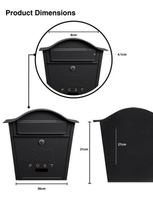 Assorted Collections Wall Mounted Post Box Classic Design Large ...
