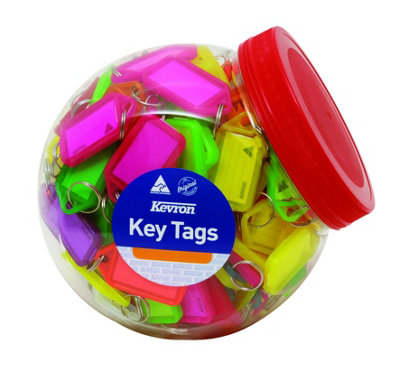 Assorted Coloured Key Rings with Click tabs to Keep Keys Secure