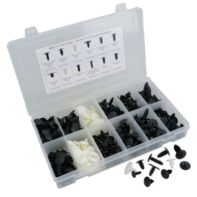 Assorted Fir Tree Fixings Trim Panel Clips Fasteners 340pc LSR25