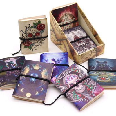 Assorted Gothic Notebooks 7x10cm - Elegant Dark Aesthetic Collection