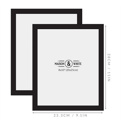 Assorted Photo Frames - Set of 10 Black - 7