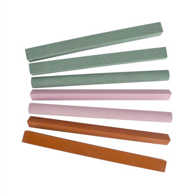 Assorted Sharpening Stone Set 180 & 240 Grit Various Shapes Slipstones