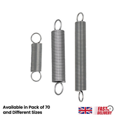Assorted Springs with Storage Box Compression and Tension Springs Rust Resistant Finish Set of 70