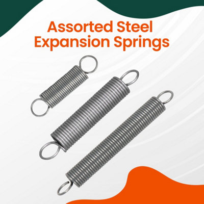 Assorted Springs with Storage Box Compression and Tension Springs Rust Resistant Finish Set of 70