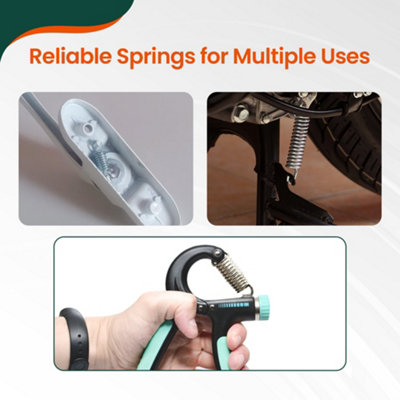 Assorted Springs with Storage Box Compression and Tension Springs Rust Resistant Finish Set of 70