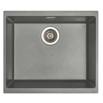 Astini Dante 500 1.0 Bowl Granite Grey Undermount Kitchen Sink & Waste