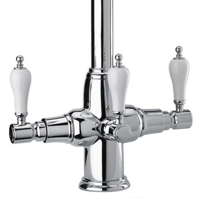 Astini Kelda 3-Way Kitchen Mixer Tap - Traditional Chrome, Ambient & Filtered Water, WRAS-Approved
