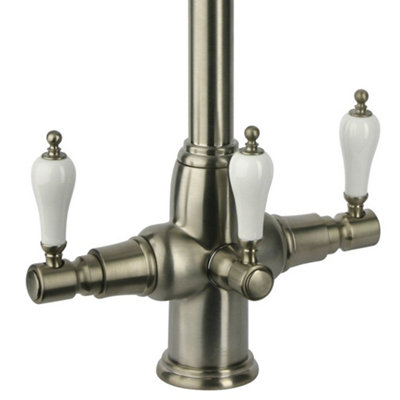 Astini Kelda 3-Way Kitchen Mixer Tap - Traditional Chrome, Ambient & Filtered Water, WRAS-Approved