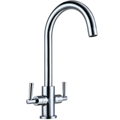 Astini Monmouth Chrome Twin Lever Kitchen Tap