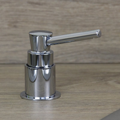 Astini Polished Chrome 270ml Integrated Kitchen Sink Soap Dispenser