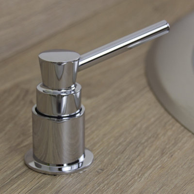 Astini Polished Chrome 270ml Integrated Kitchen Sink Soap Dispenser
